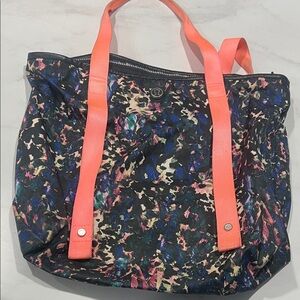 lululemon athletica Colorful Tote with Coral Straps